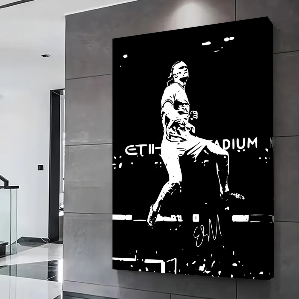 Erling Haaland Soccer Player Celebration Poster Customizable Printed Canvas Painting Wall Art Gift for Aesthetic Decoration Room