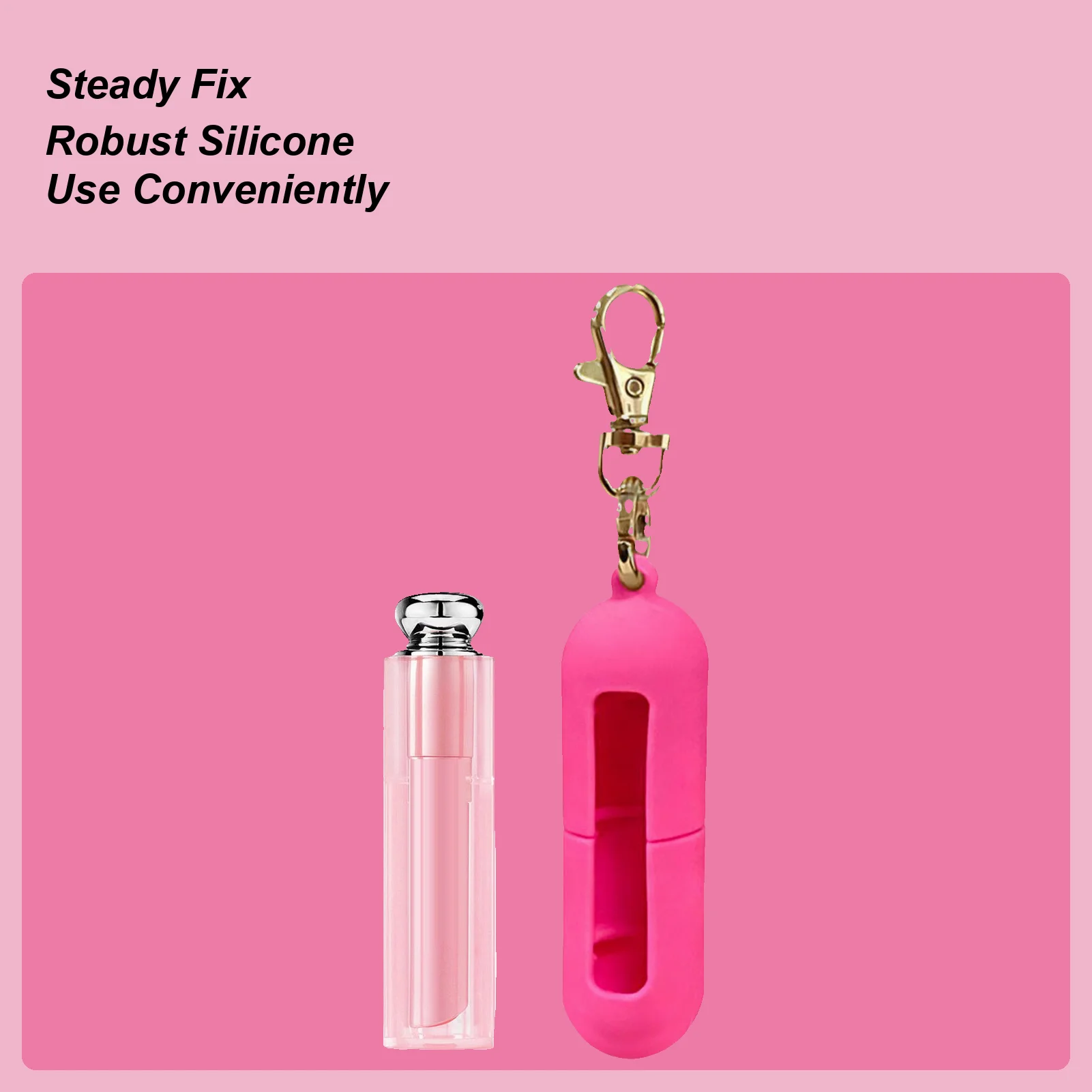 

Держатель для помады на ключнице, силиконовый чехол для бальзама для губ, для путешествий, сумок, кошельков, спортзала, работы, активного отдыха, на каждый день