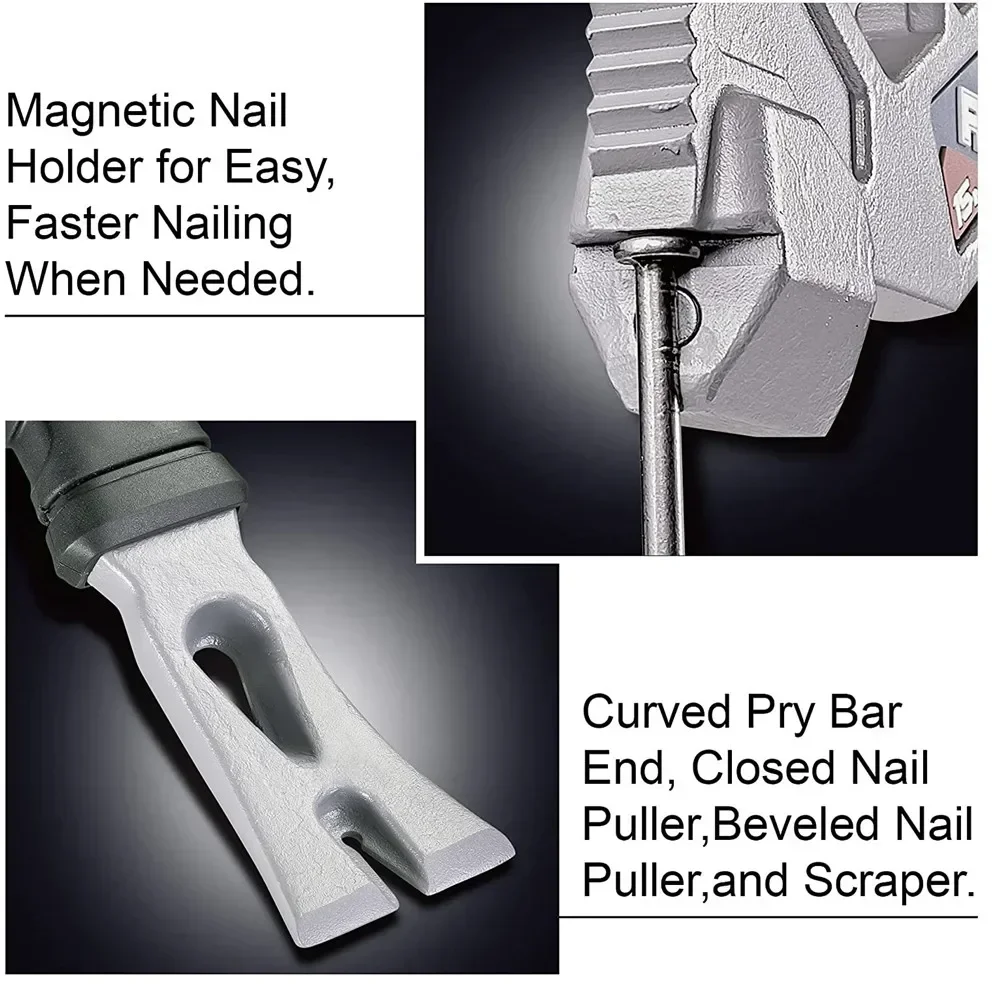 Imagem -04 - Multifuncional Hard Hammer com Crowbar Fire Rescue Tool Demolition Hand Tool Outdoor