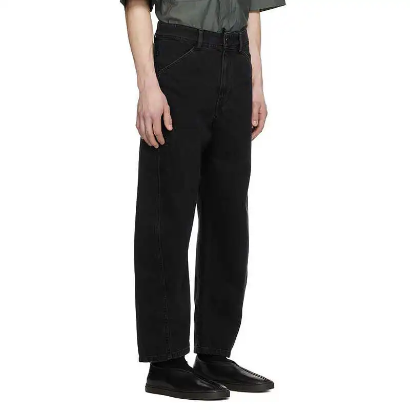 

LEMAIR Весенне-летние классические легкие джинсовые брюки из денима с изогнутым кроем, прямые, свободного кроя, молодежные, стильные