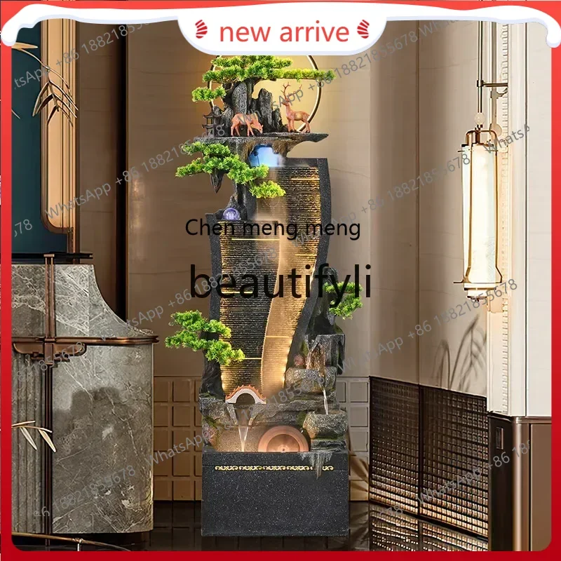 SS S7486 High mountains and flowing water,   landscape fountain  ornaments, decorations next to the TV cabinet in the living roo