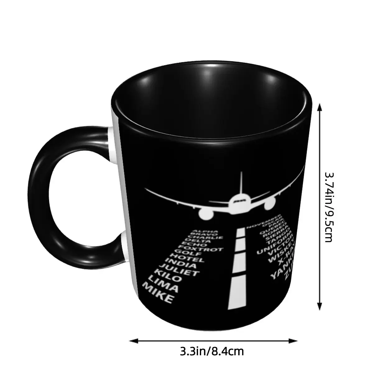 Custom Phonetic Alphabet Pilot Airplane Coffee Mugs DIY Aviation Plane Fighter Ceramic Milk Tea Cup