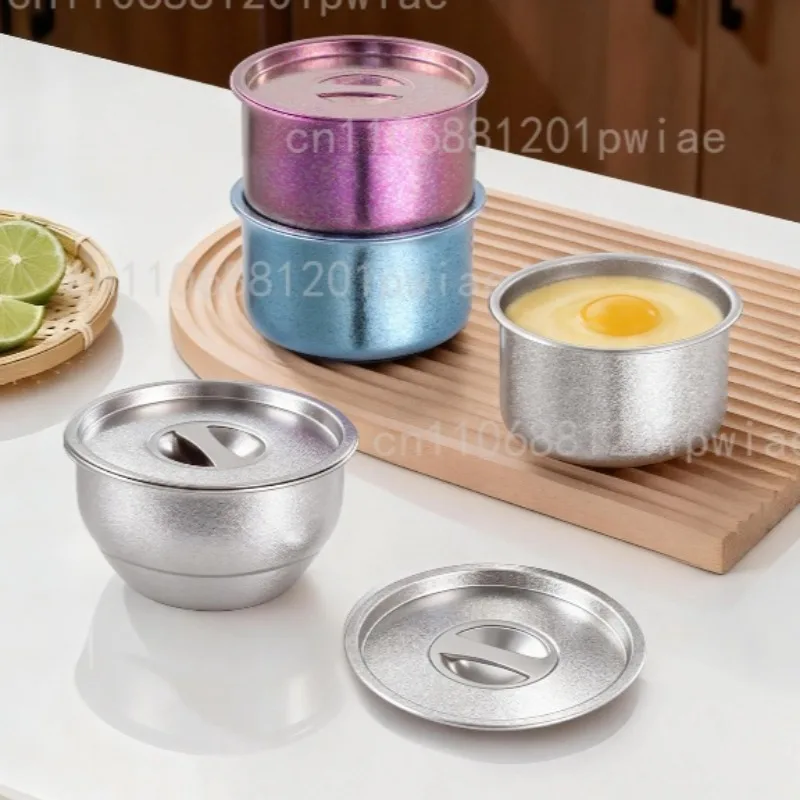 Steamed Egg Bowl: Home-Use Bowl for Steamed Eggs; Single-Serving Steaming Bowl with Lid