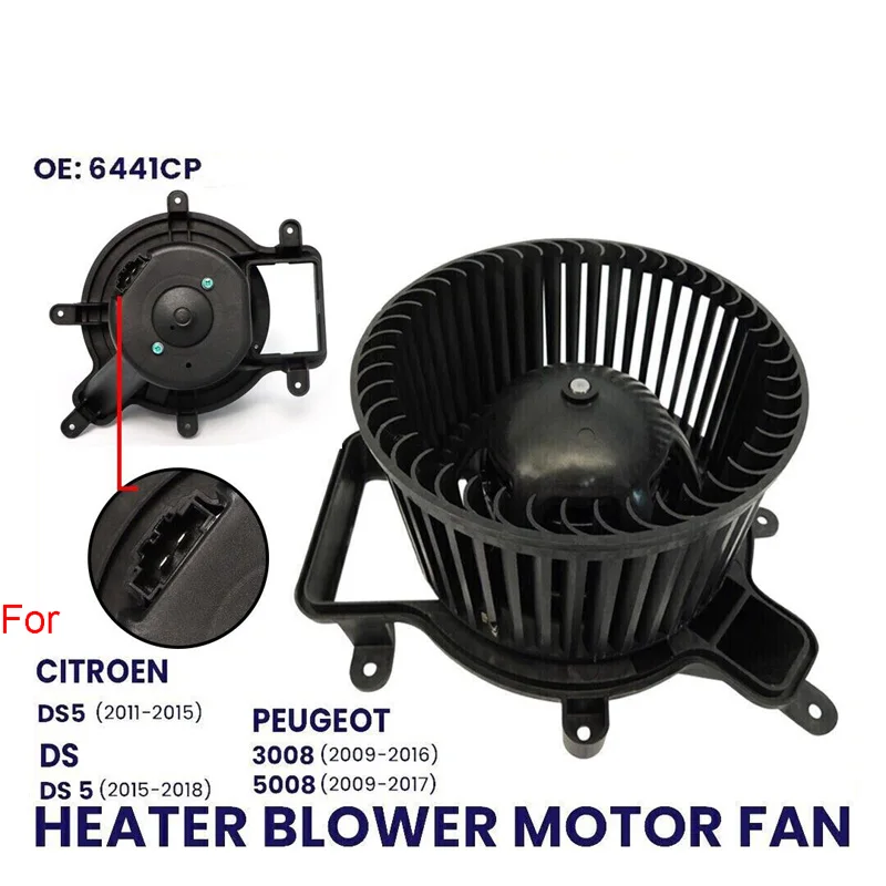 HEATER BLOWER MOTOR FAN FOR CITROEN DS5 DS PEUGEOT 3008 5008 MK1 09-2017 6441CP