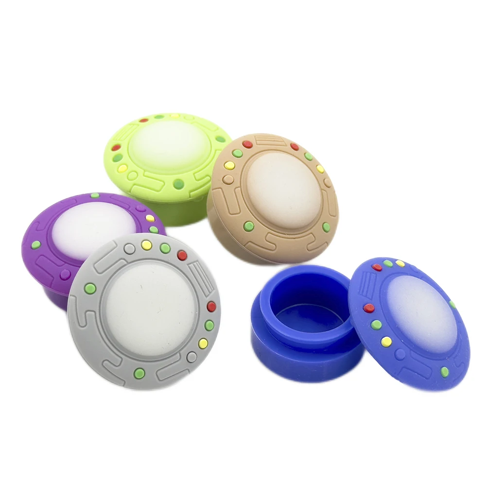 

UFO Jar Wax Case 5ml Storage Box Bottles Fluorescent Silicone Container Organization Man‘s ’Gift