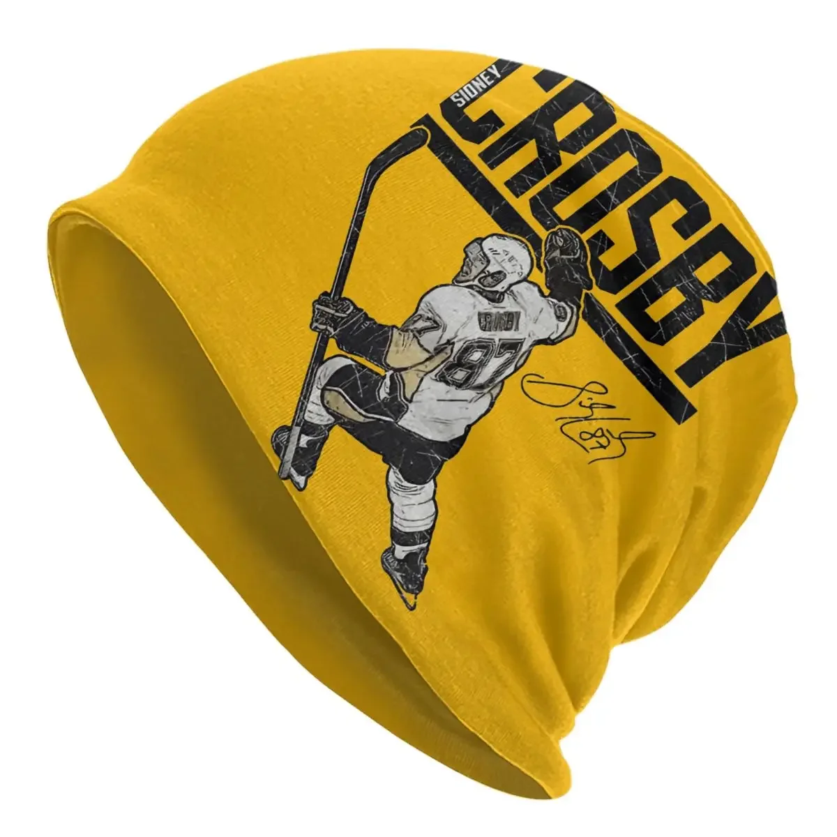 Lce Hockey Player Sidney Crosby Outdoor Hats Penguins Fans Thin Hat Bonnet Hipster Skullies Beanies Caps Men Women's Earmuffs