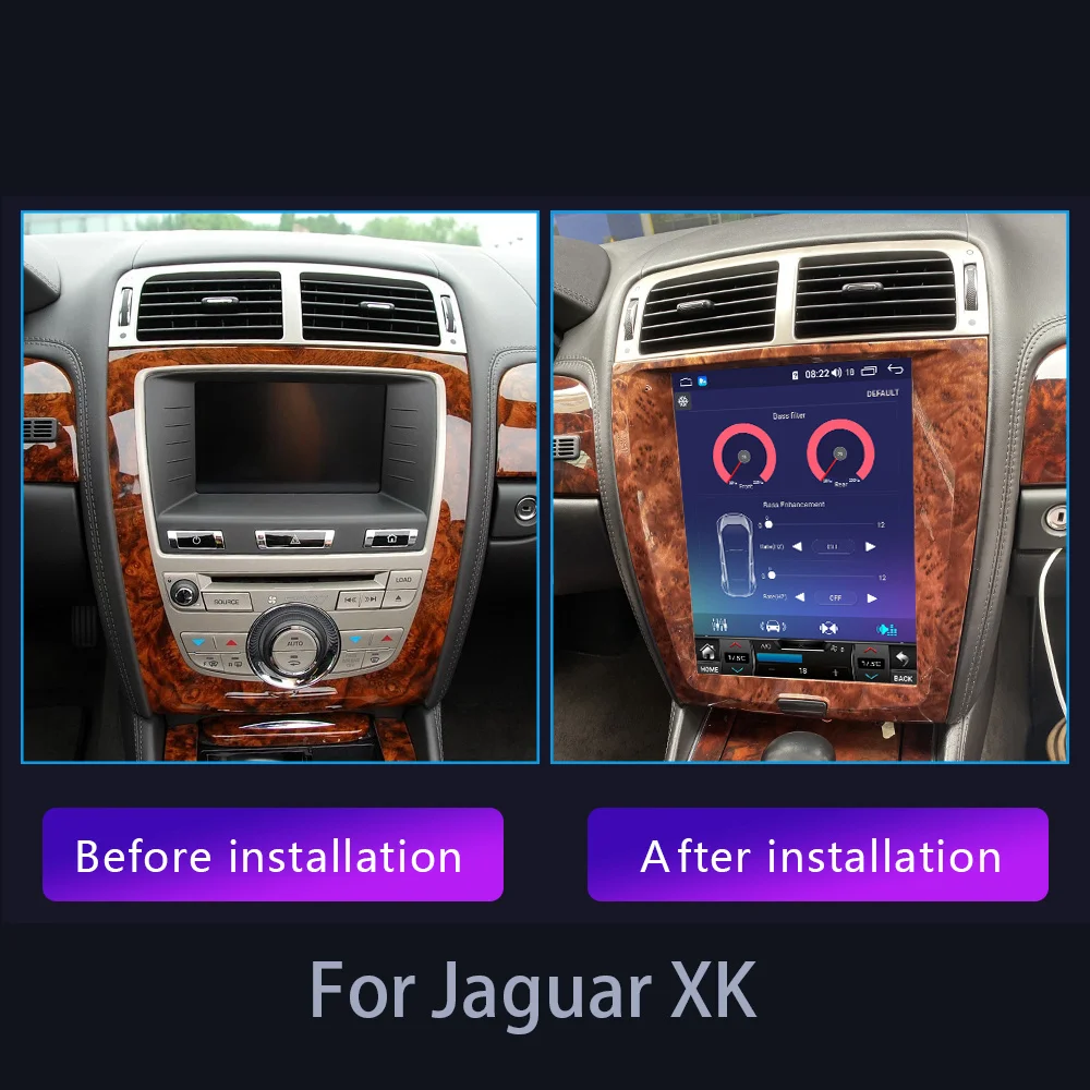 Carplay Android 13  Screen For Jaguar XK XKR 2007-2015 Car GPS navigation Headunit Multimedia Player Radio Tape Recorder