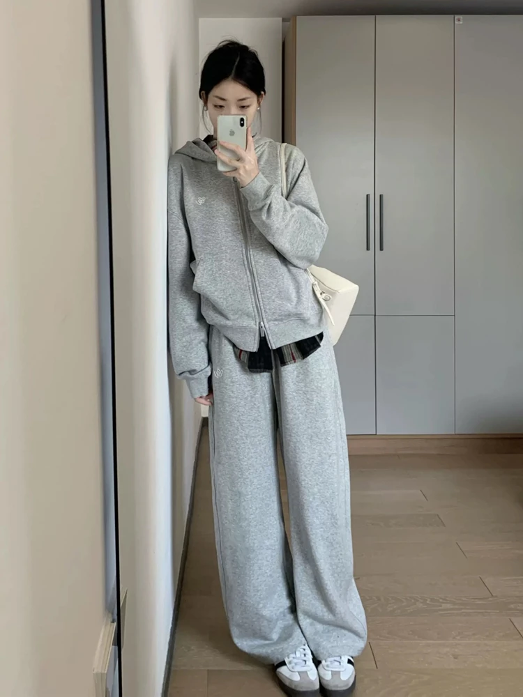 

Fashionable Casual Sportswear Set Women's Spring Autumn Korean Loose Versatile Hoodie Long Pants Two Piece Set Slimming