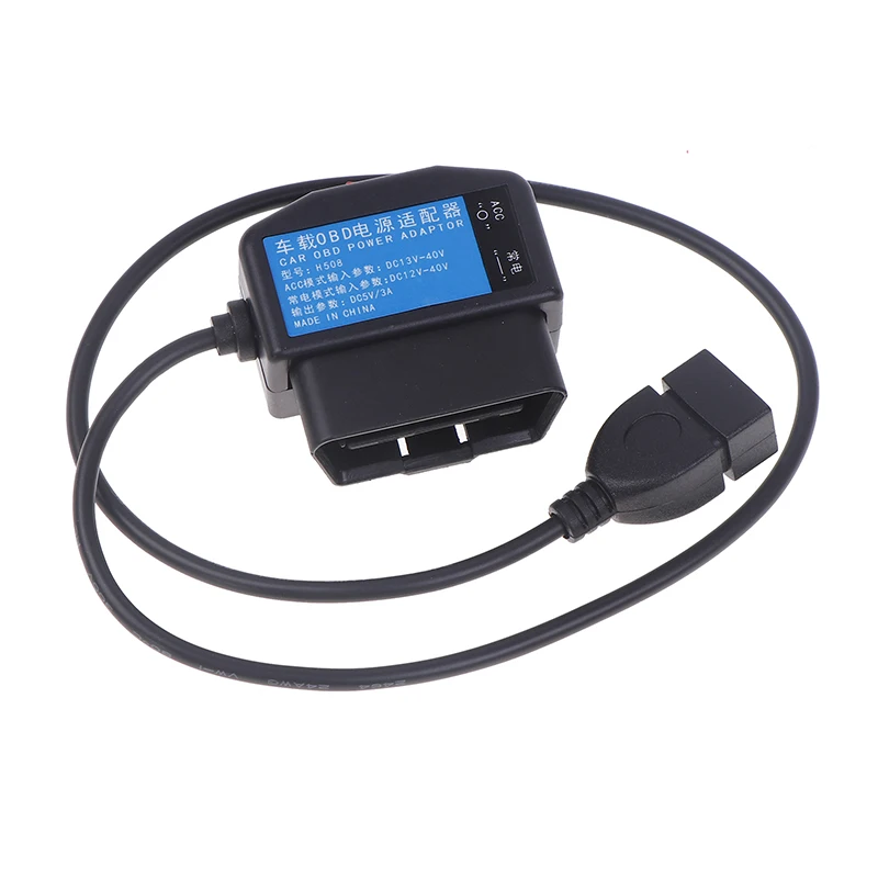 24 Hours Parking Monitoring 5V 3A USB OBD Hardwire Kit With Switch Wire For Dash Cam Vehicle DVR Camcorder Accessory