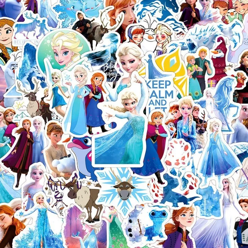 

50pcs Childhood Animated Cartoons, Disney Frozen Stickers, Instagram Girl's Heart Account, Phone Case Stickers, Decorative Gifts