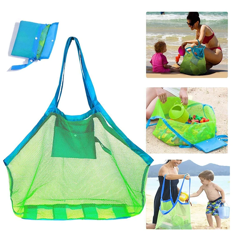 

Extra Large Mesh Beach Bags and Totes Sand Away for Holding Kids Beach Sand Toys Children’ Toys Market Grocery Picnic Tote Hot