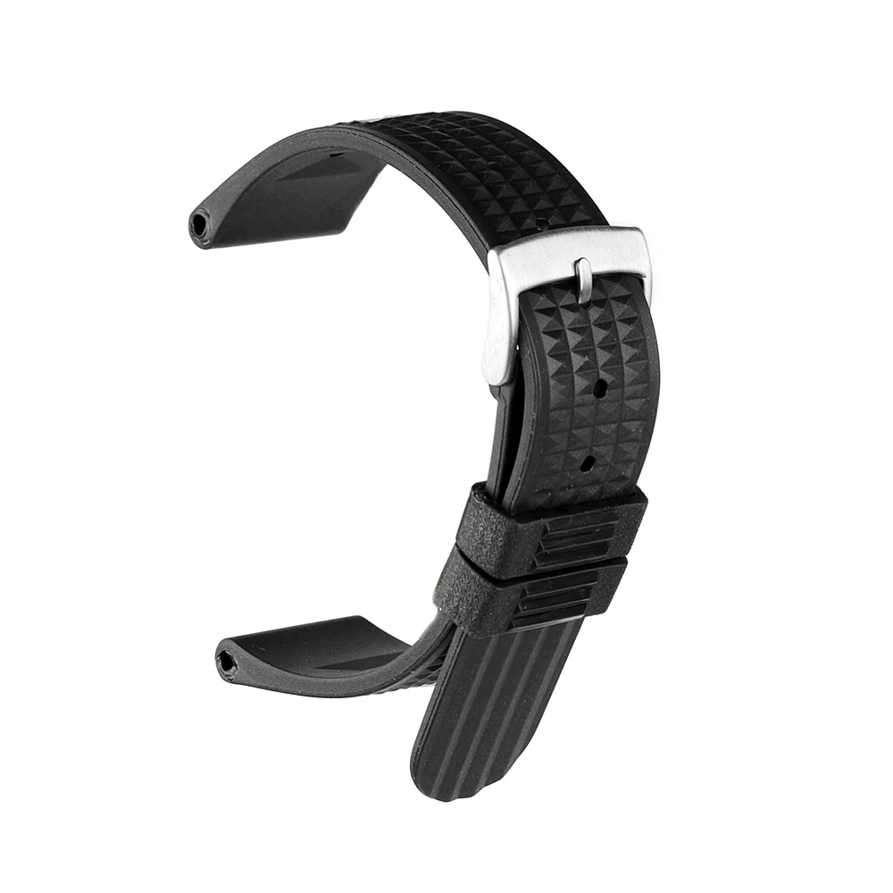 Rubber Watch Strap Soft Silicone Watchbands 18mm 20mm 22mm Black Diving Sport Watches Replacement Waterproof Bracelet Strap