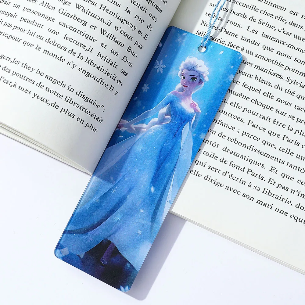 Elsa Acrylic Bookmark, Movie Fans Reading Accessory for Library Study Office, Birthday Christmas Gift