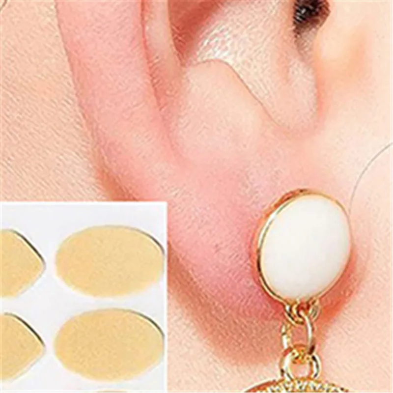 24pcs/sheet Earring Support Patches Earring Pads Foam Lifters Ear Lobe Support Pads Backs For Droopy Ears Care Patch