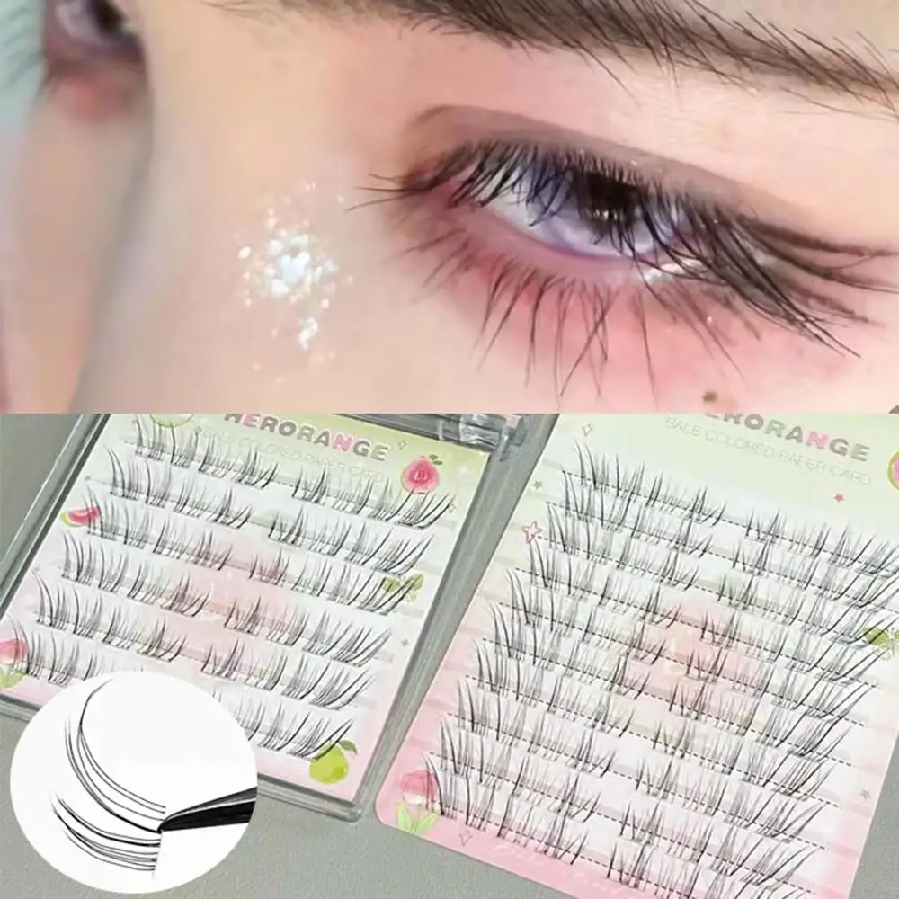 Nature Long Fox Eye False Eyelashes Segmented Lash Extension Eyelash Grafting Cluster Daily Use Makeup Supplies DIY Eyelash