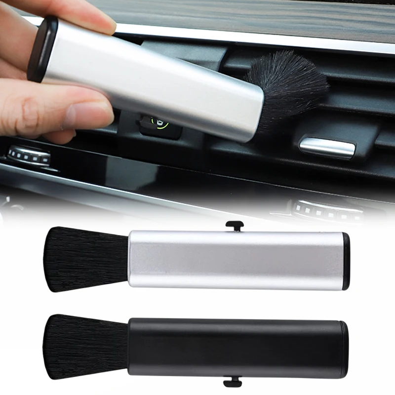 

Car Detail Cleaning Retractable Brush for Dashboard Air Conditioner PC Keyboard Universal Cleaning Soft Wool Small Brushes