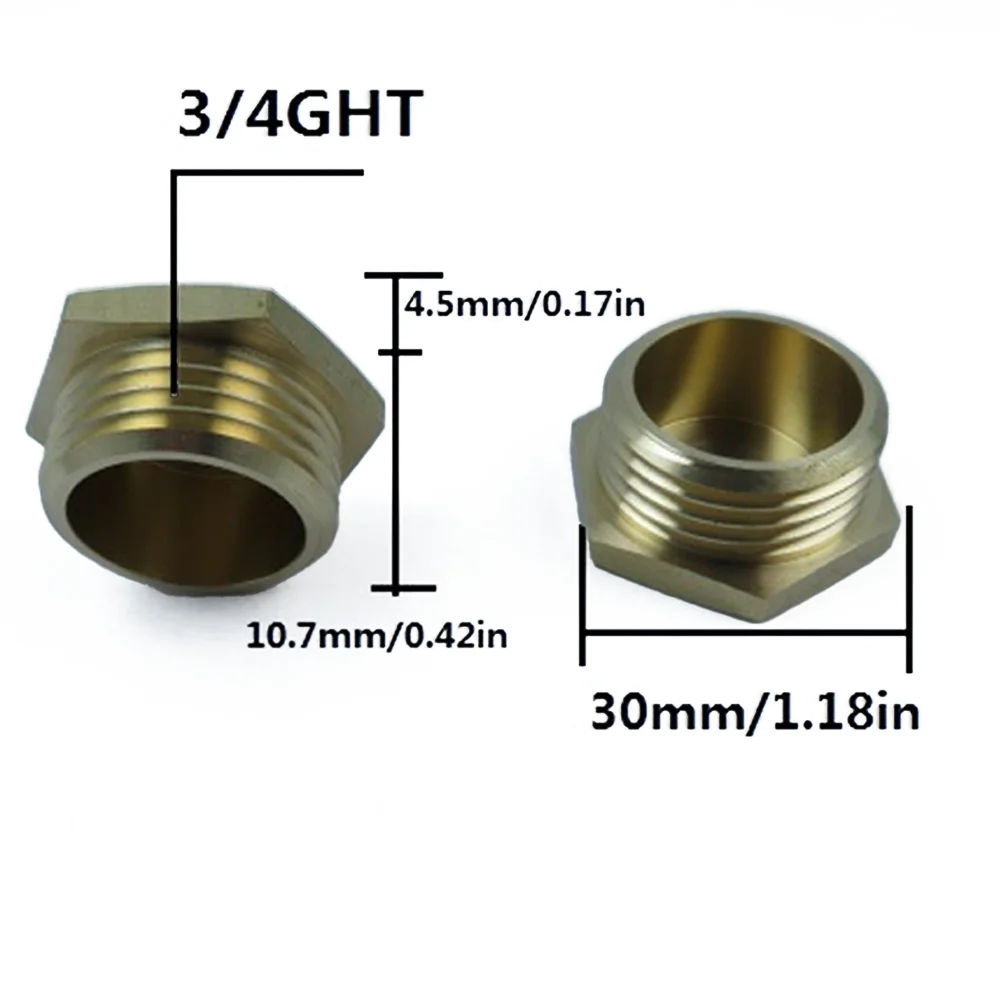 Brass Garden Hose End Cap 3/4 Inch Connector Leak Proof Sealing Stopper For Outdoor Watering Systems Metal Fitting