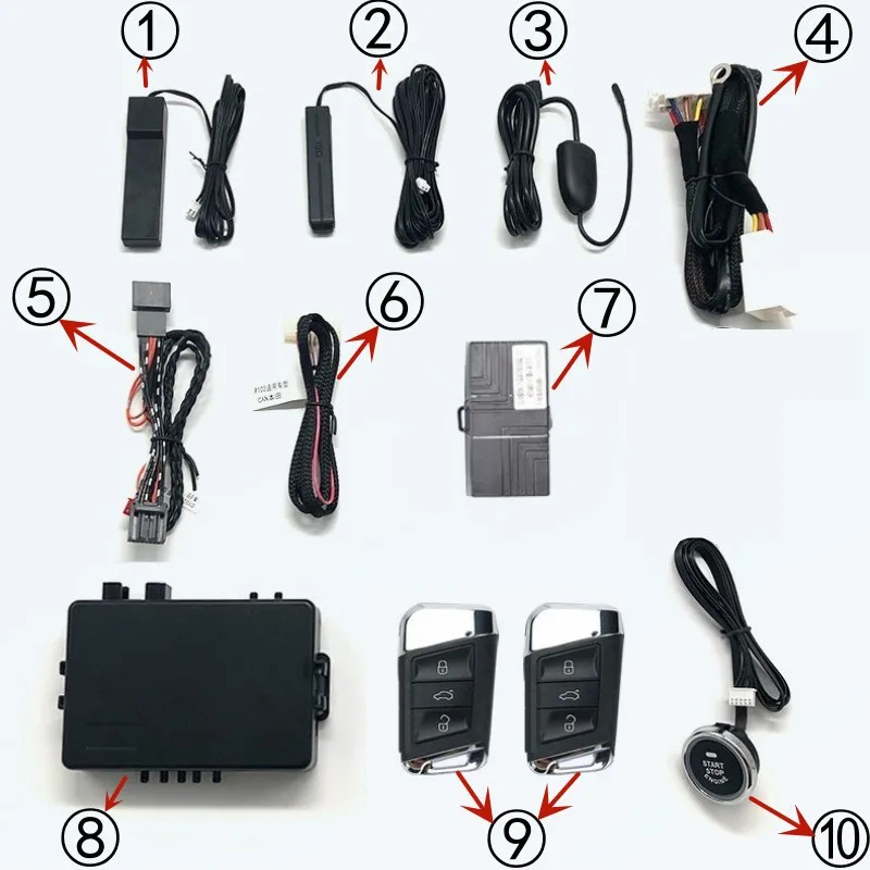 Dodaj bezkluczykowy system start stop dla Volkswagen VW 2009-2016 system zdalnego uruchamiania Scirocco i komfort system wprowadzania jednym
