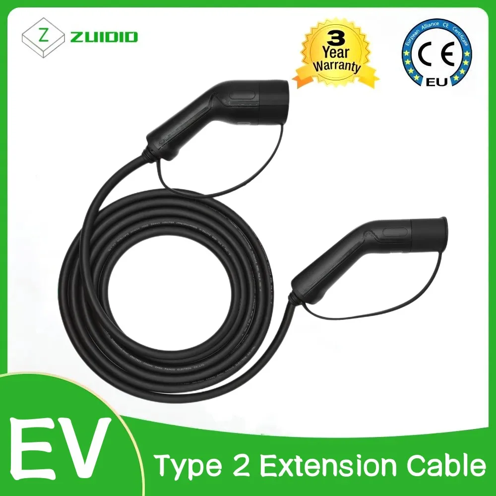 32A EV Charging Cable Type 2 to Type 2 22kw 3 Phase EVSE Recharge 5M Cord for Car Charger Fast Charging Station