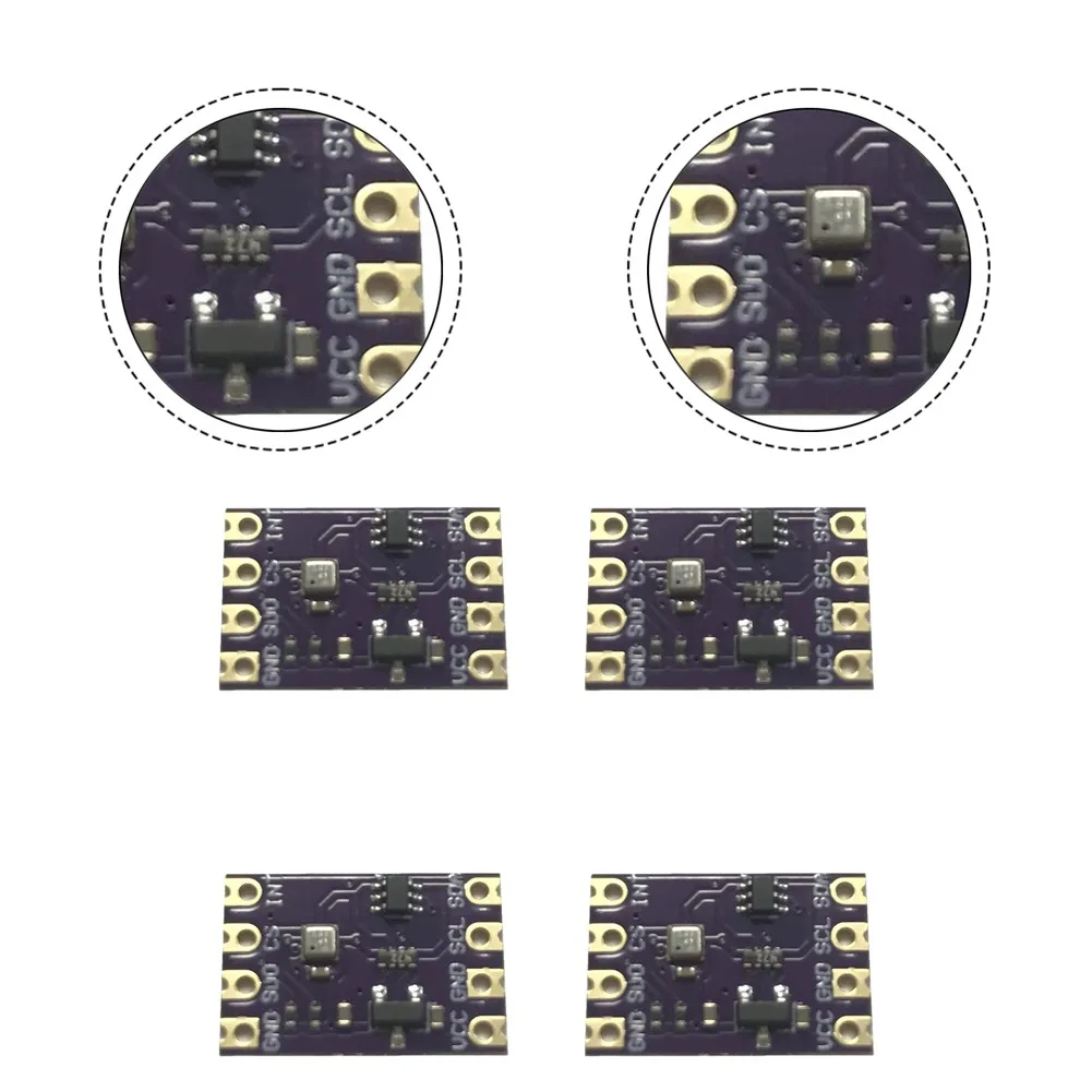 4pcs BMP580 High-Resolution Pressure Sensor Module with 0.06hPa Accuracy and I2C Interface for Microcontroller Use