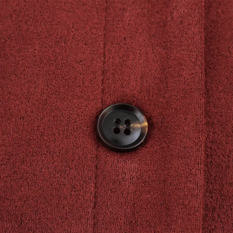 Herbst 2025, neue Damen-Retro-modische Wildlederjacke, Knopfleiste, Vordertaschendesign, geeignet für tägliche Ausflüge, Herbstkleidung, Trafizaran