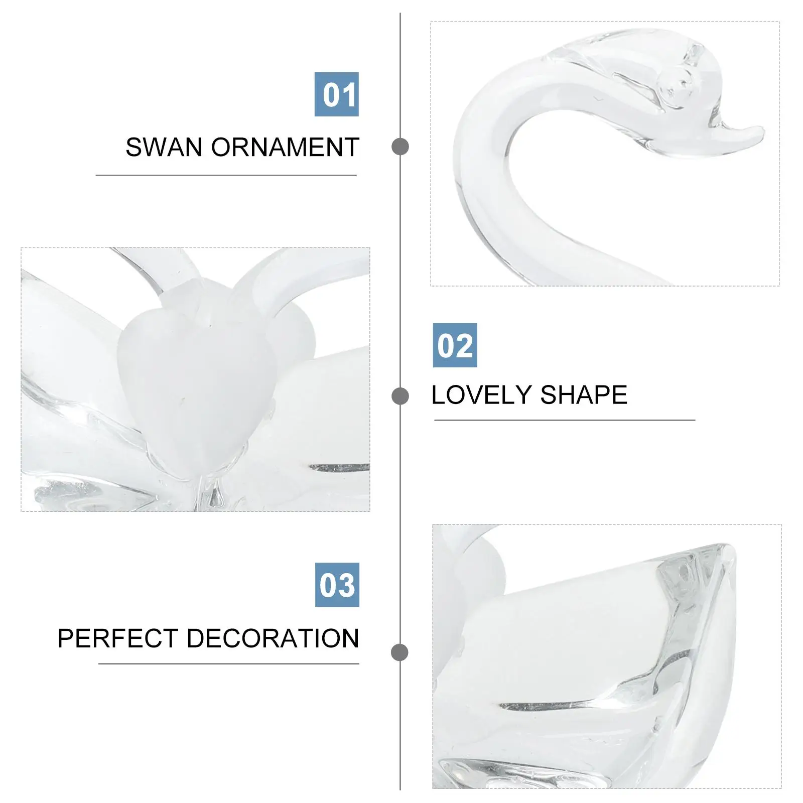 Esposa beijo cisne cristal casal presente aniversário casamento decorações estilo europeu