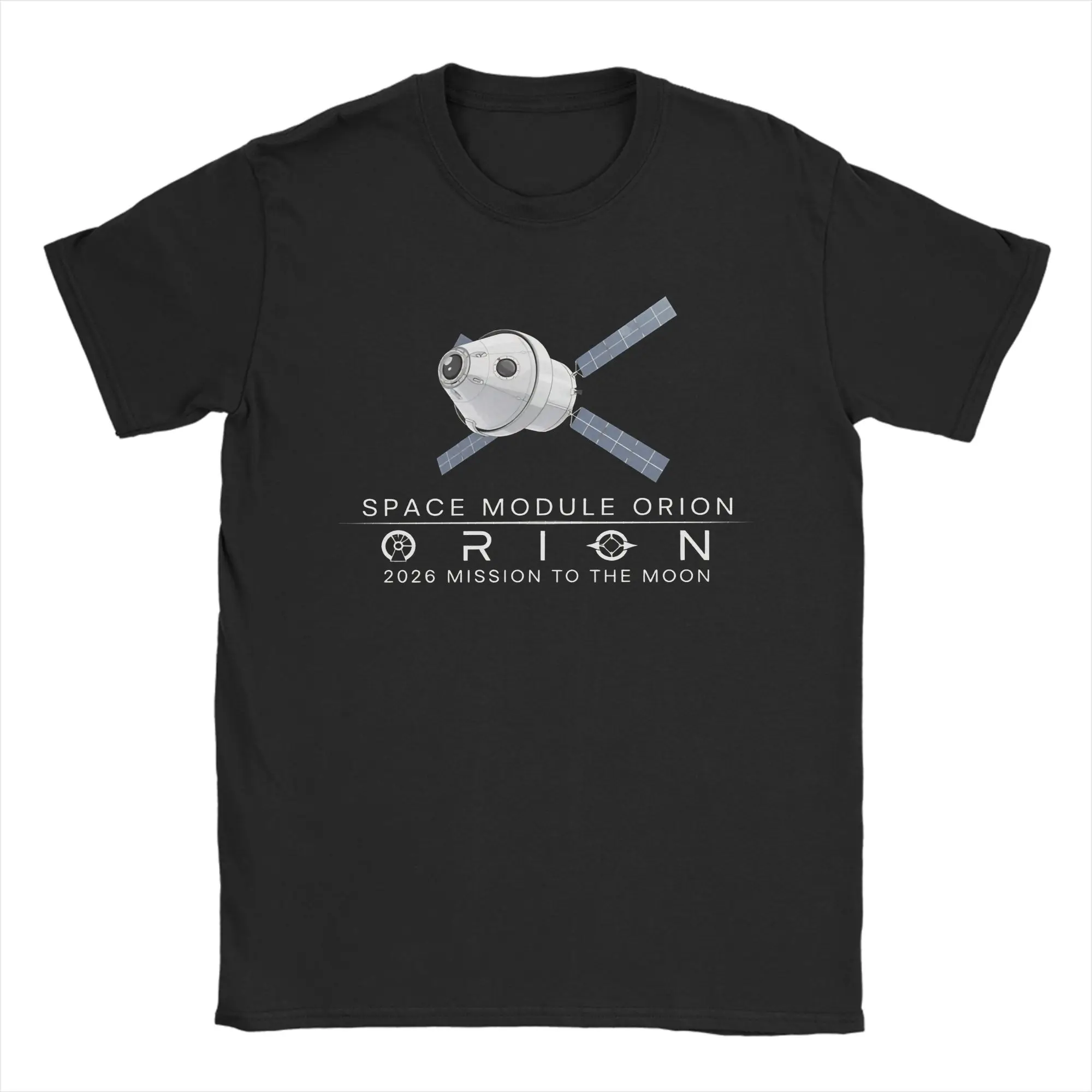 Men T Shirt Artemis Orion Space Module 2026 Mission to the Moon Art T-Shirts Cool Beach Tee Shirt Vintage Cotton Tops Plus Size