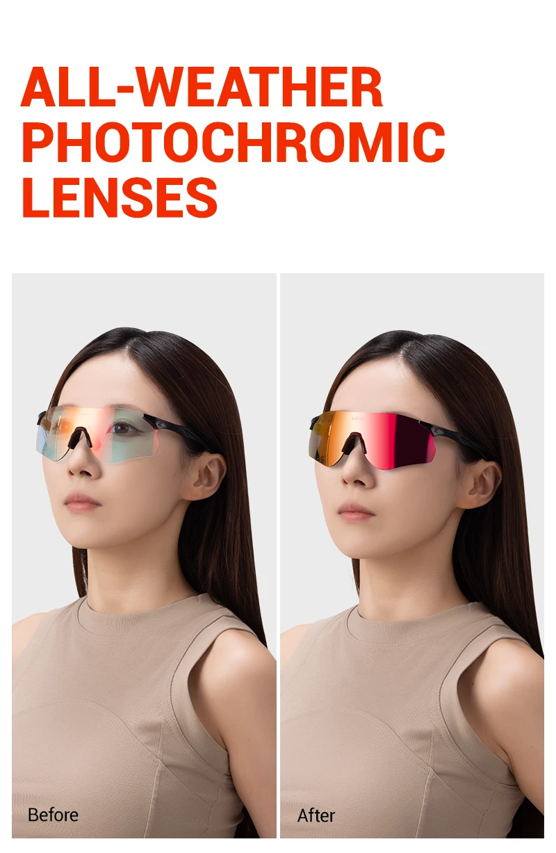 2026 Kapvoe Neue Herren-Sonnenbrille Leichte Lauf- und Radbrille UV400 Fahrradbrille MTB Sportbrille für Damen – Detail 4