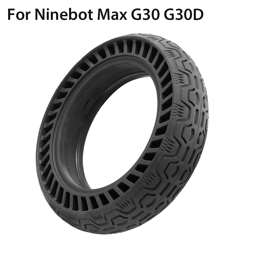 

10 Inch Honeycomb Solid Tire 10x2.5 Rubber Hollow Tire For Ninebot MAX G30 Electric Scooter 60/70‑6.5 Explosion-proof Tyres