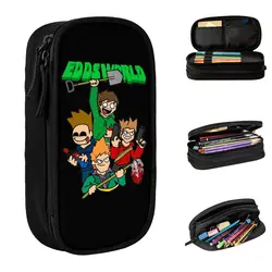 Anime Eddsworld Tv Series Cartoon Pencil Case Pencilcases Pen for Girl Boy Big Capacity Pencil Bags Office Zipper Stationery