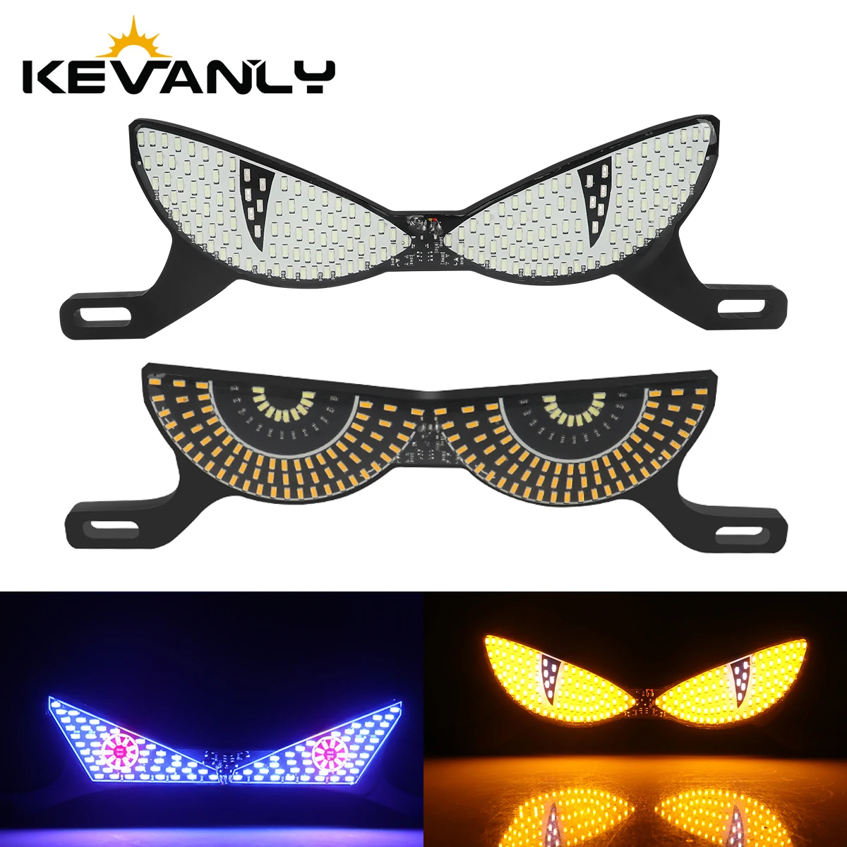 

Motorcycle LED License Plate Light Tail Decorative Pixel Panel Fast Strobe Light Anti-collision Reversing Signal Light