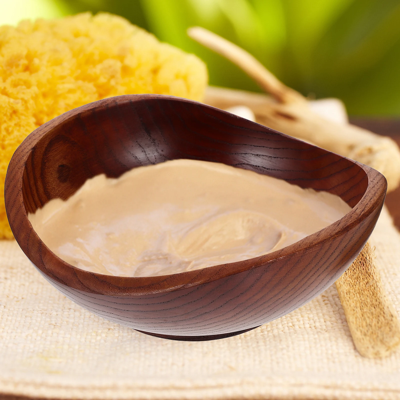 

Solid Wood Bowl Smooth Edge Design Wooden Fruit Bowl Kitchen Snack Large Serving Wooden Bowls