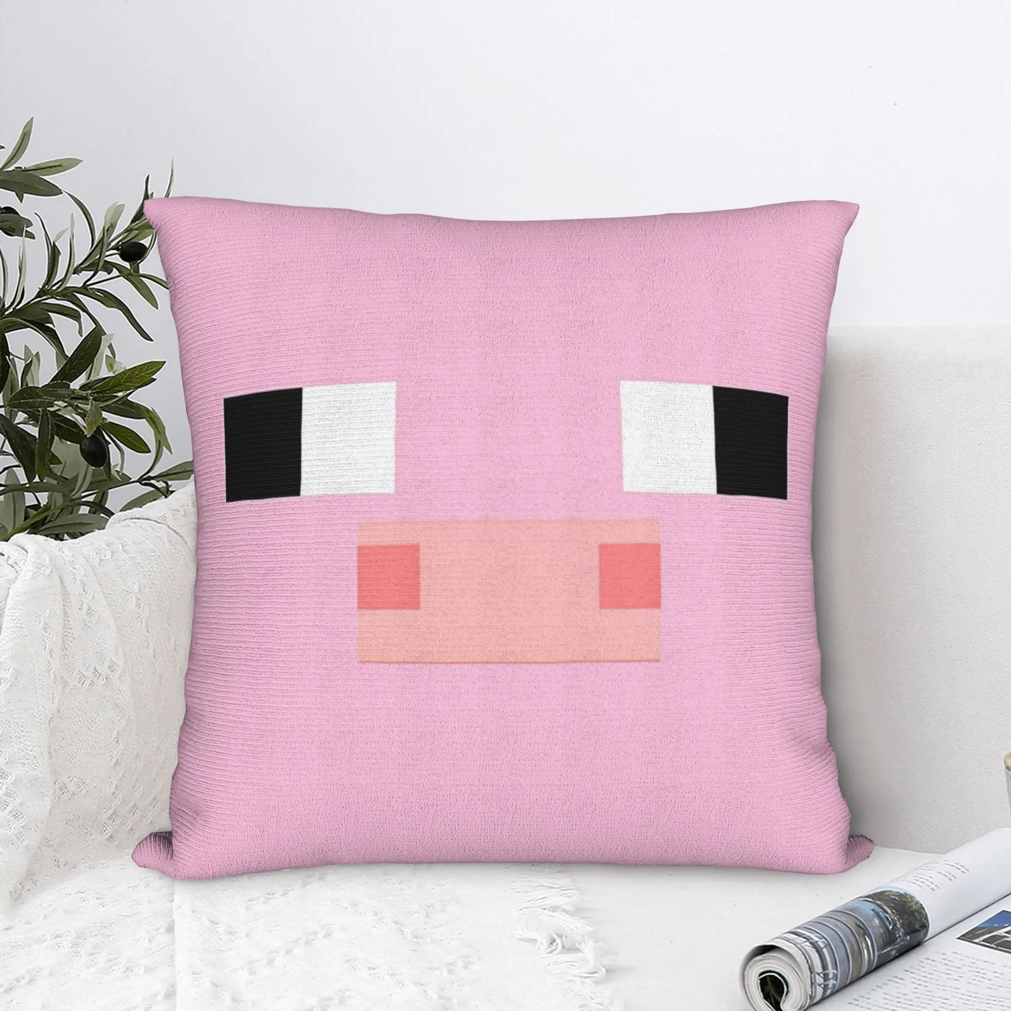 Decorative Throw Pillow - Creepers Pixel Game 90s Square Pillowcases