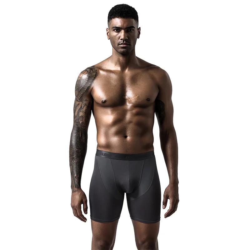 Men‘s Breathable Mesh Panties Anti-Chafing Boxer Undershorts Male Comfy Briefs L-3XL Elastic Lengthen Underwear Panty