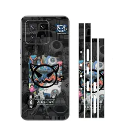 Full Cover Cute Pattern Matte Film Skin Phone Back +Side Sticker For XIAOMI 15 Ultra 14 Pro MI 14 Cartoon Wrap