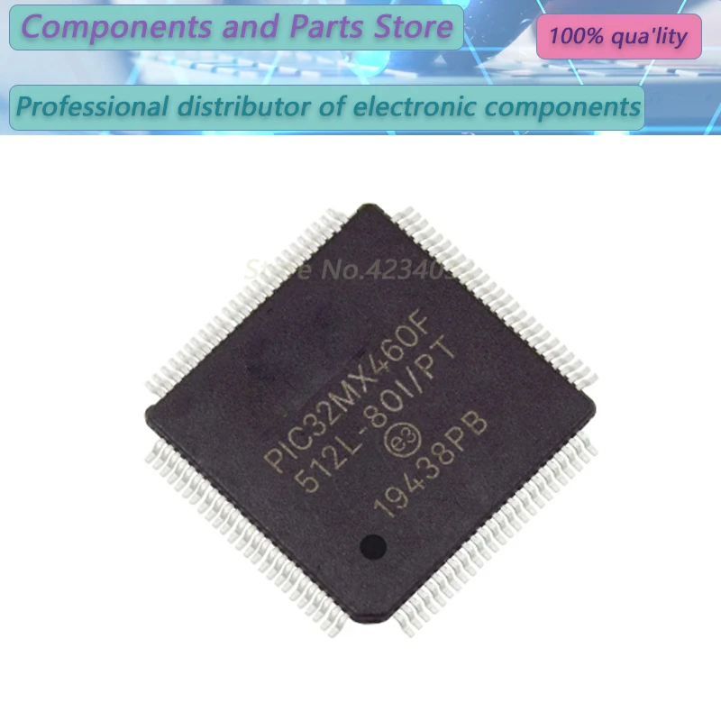 1PCS  PIC32MX460F512L-80I/PT PIC32MX460F512L-80I  PIC32MX460F512  QFP-100   New Original Stock