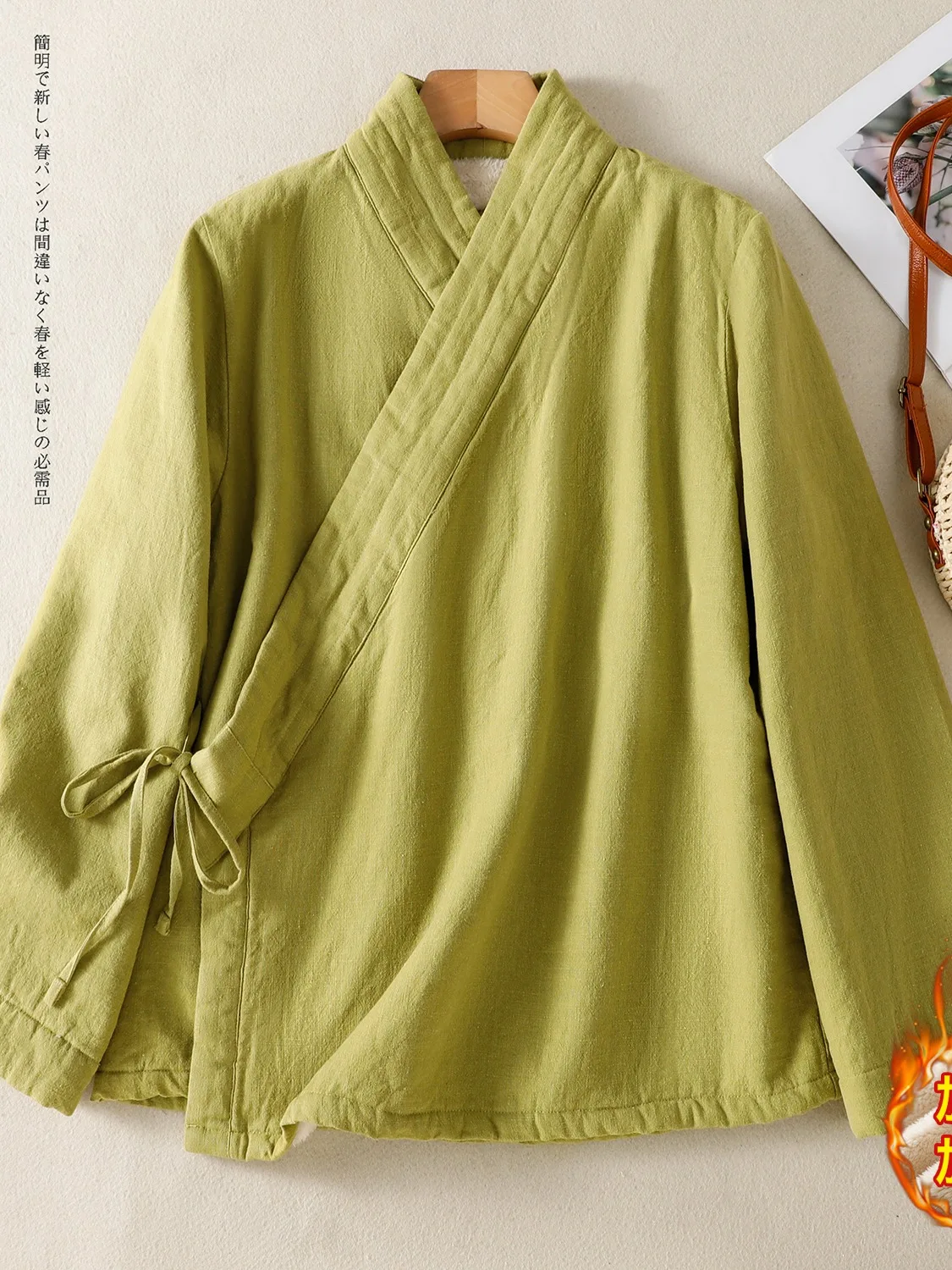 

Новая китайская женская хлопковая куртка Zen Sle с поясом Fce на пуговицах по бокам, тренировочная одежда для медитации, улучшенная Laym...