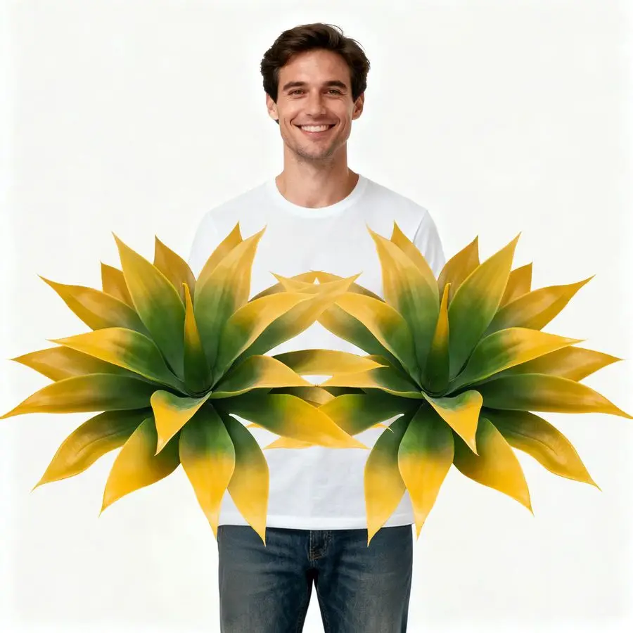 

Artificial Agave Faux Agave Fake Greenery Outdoor Artificial Plants Fake Plants for Indoor Home Decoration Plastic Plants Outdoo