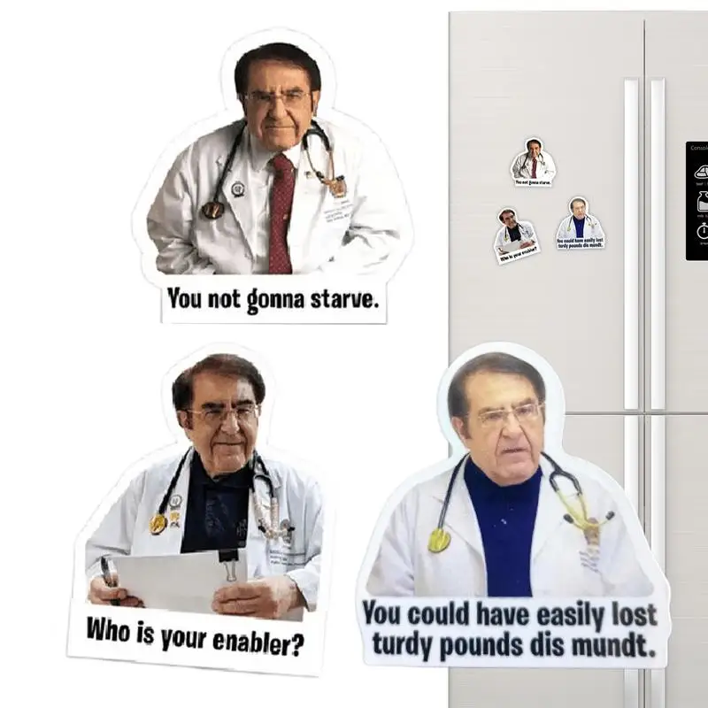 Aimants de réfrigérateur amusants, 3 pièces, nouvel intérêt drôle Dr. Now, lignes directrices de perte de poids, autocollant pour réfrigérateur, Gadget de cuisine, souvenir