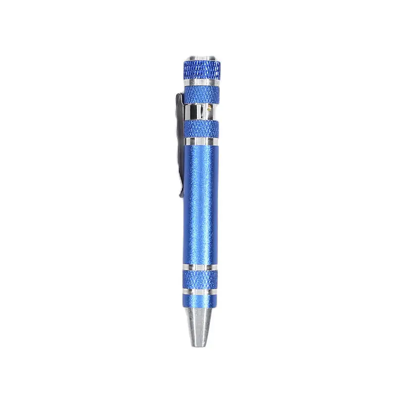 8-in-1-Schraubendreherstift aus Aluminiumlegierung – austauschbare Bits für einfache Reparaturen und Demontage – Detail 13