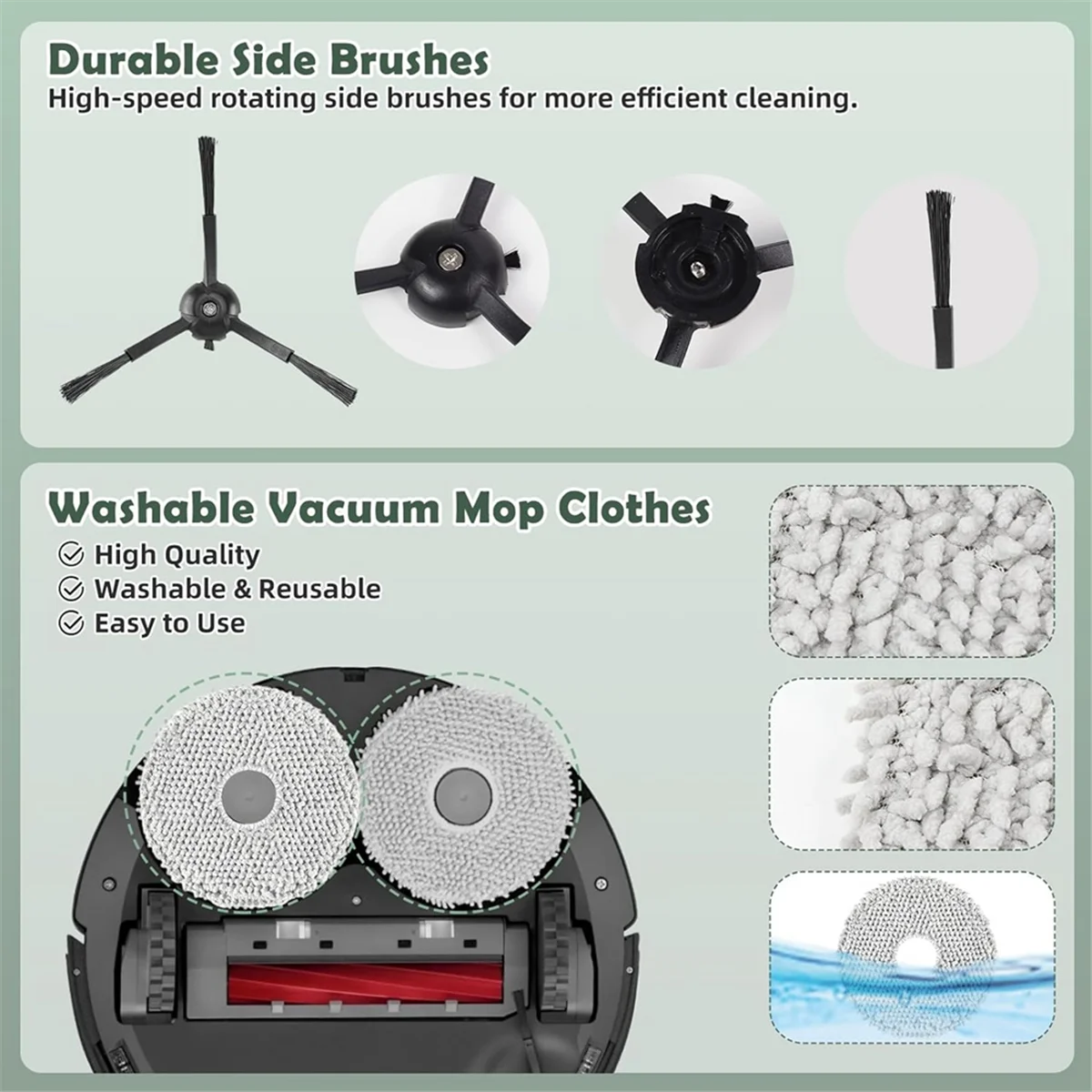 ل Q روبوت فراغ الجانب الرئيسي فرشاة فلتر Hepa ممسحة القماش منصات أكياس الغبار اكسسوارات عدة