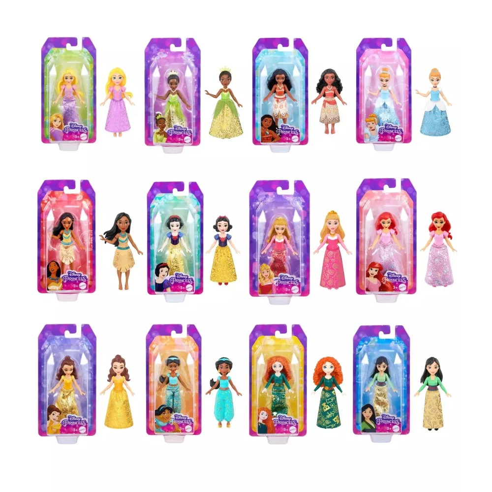 

Assorted Original Disney Princess Mini Princess POCAHONTAS Moanna Merida Miniature Dolls for Girls Christmas Gifts HPL55 Toys