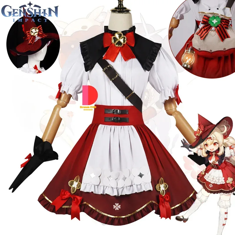 

Genshin Impact Klee Cosplay Blossoming Starlight Anime Outfits Costume for Women Uniform Halloween Party Hot Costumes Love Live