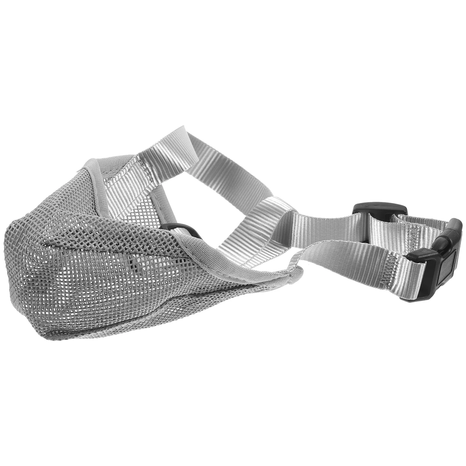 Convenient Puppy Muzzle Dog Mesh Elastic Anti-biting Anti-barking Grey Supply Basket