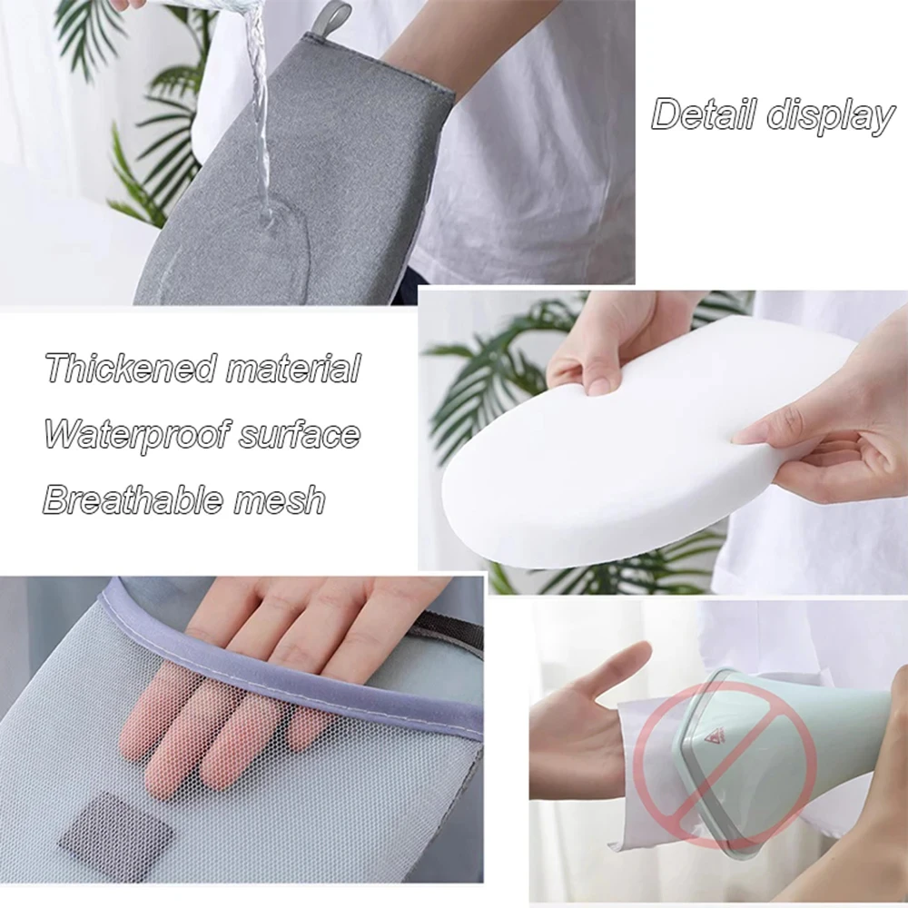 Household Mini Handheld Ironing Heat Resistant Glove Ironing Mat Ironing Board Portable Iron Anti-scald Iron Protective Mittens