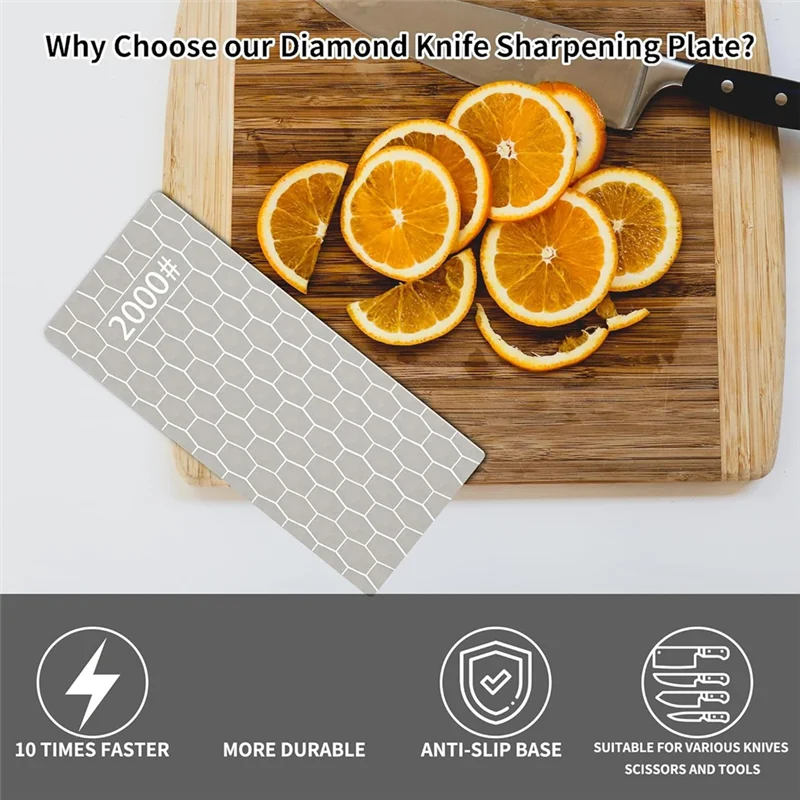 مجموعة ABXF-Diamond Whetstone، أقراص شحذ مع ألواح سطحية على شكل قرص العسل، خشنة إلى ناعمة جدًا 200/400/600/1000/2000 حبيبة