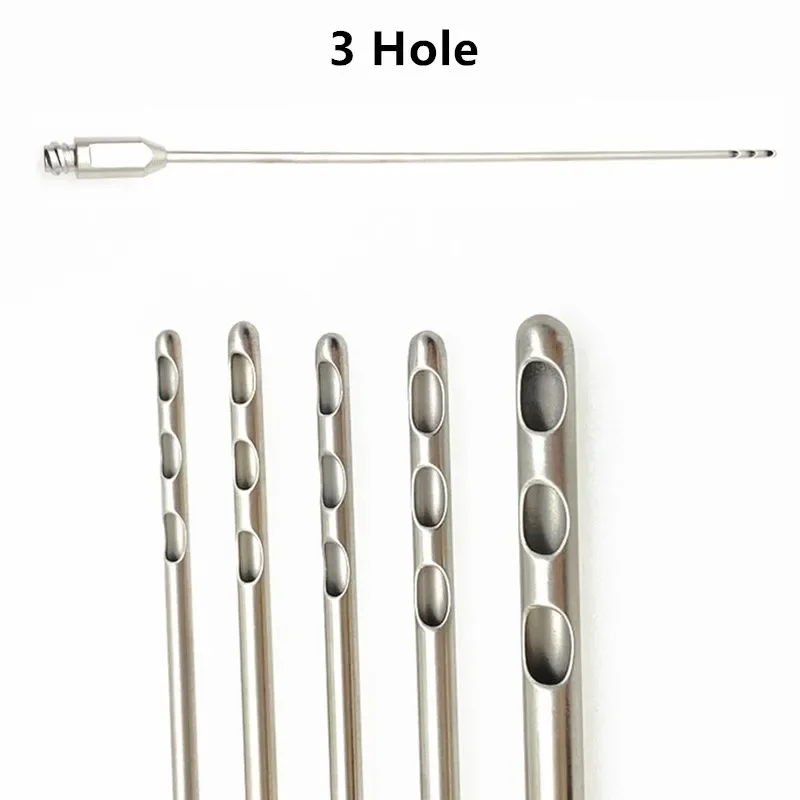 Three Hole Fat Harvesting Cannula for Beauty Use Liposuction Cannula Fat Transfer Needle Aspirator