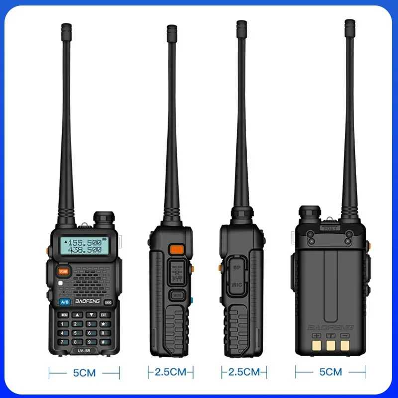 Baofeng UV-5R جهاز اتصال لاسلكي 8 واط 3800 مللي أمبير قدرة عالية ثنائي النطاق VHF UHF 136-174/400-520 ميجا هرتز Type-C شحن FM اتجاهين أجهزة الراديو لحم الخنزير #6