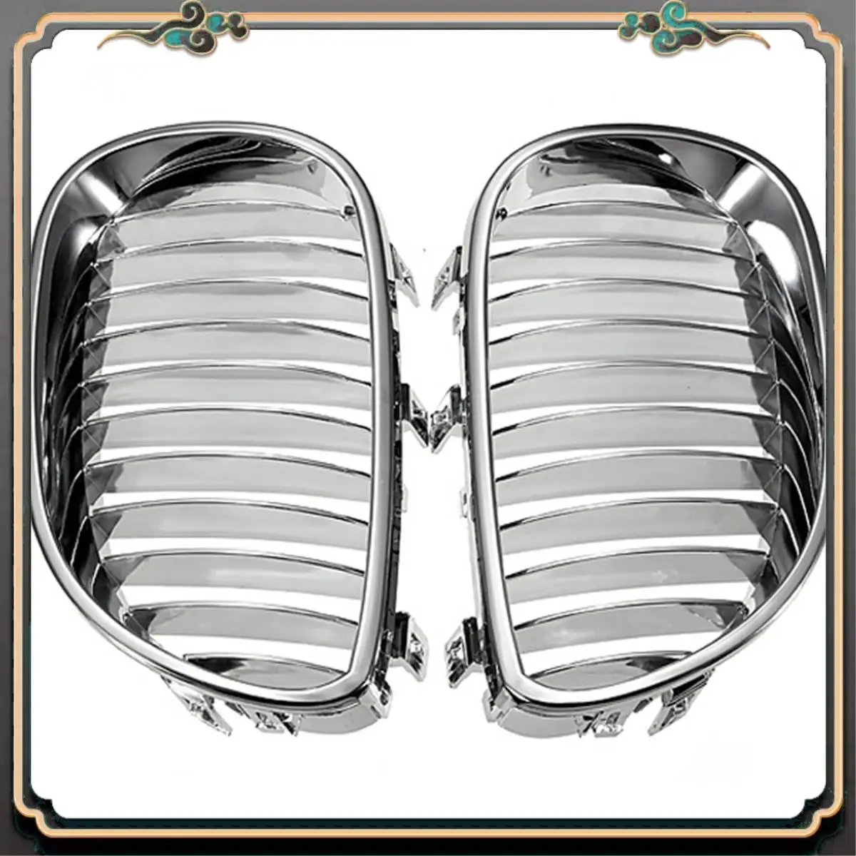 

M45K-Front Bumper Chrome Sport Wide Kidney Grille Grill For-BMW E60 E61 5 Series M5 2003-2009 51137065701