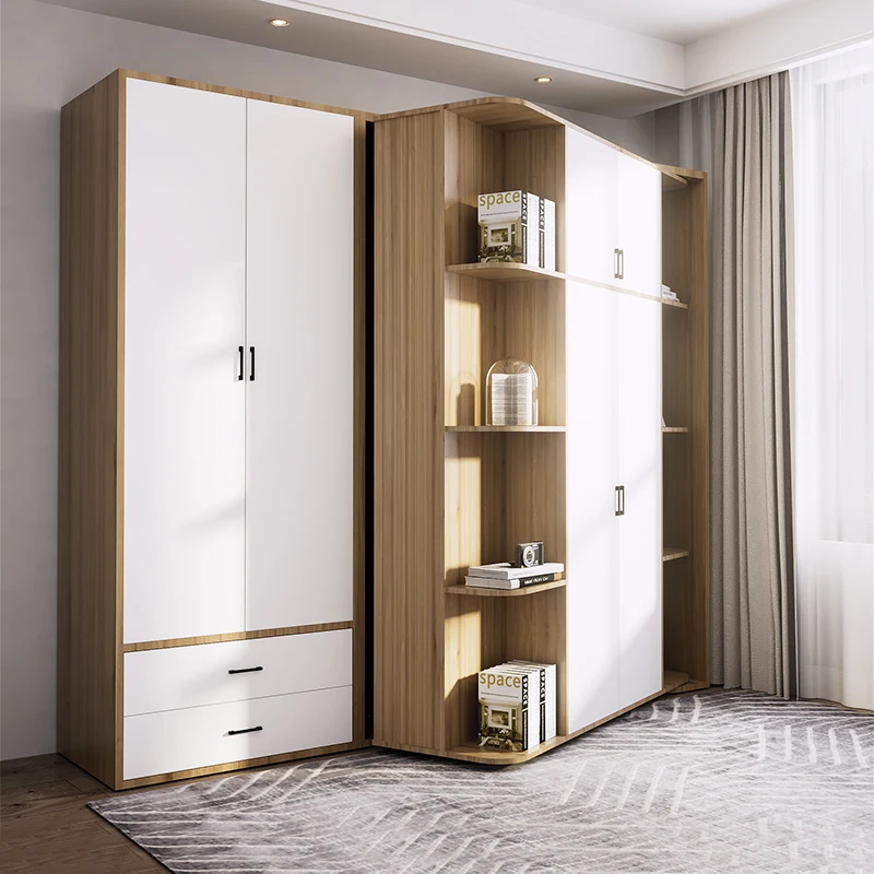 Drehbares Multifunktionales Wandbett Unsichtbarer Klapp-Schreibtisch & Bücherregal für Wohnzimmer Verstecktes Drehbares Murphy-Bett